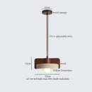 LED Wood Pendant Light Fixture by Axyaa - Modern Yellow Travertine Design for Bedroom, Restaurant, Living Room
