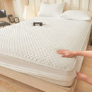 Axyaa Washed Cotton Padded Fitted Sheet - Single-Piece Mattress Protector