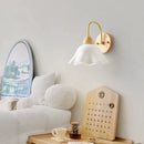 Axyaa Nordic Design LED Wall Lamp Indoor Luxury Art Wood Lampshade E27 Bulb
