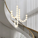 Axyaa Nordic Stair Chandelier, Living Room Pendant Lights, Indoor Ceiling Light
