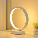 Axyaa Circular LED Wrought Iron Table Lamp - Nordic Style Three Tone Light