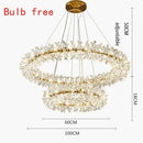Axyaa Luxury Crystal LED Chandelier Circular Pendant Lamp - Modern Designer Lighting