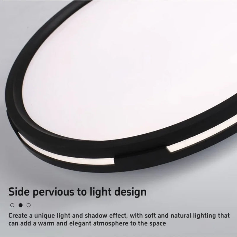 Axyaa Circular LED Ceiling Light, Side Pervious to Light Design for Bedroom, Living Room