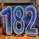 Axyaa Starry Sky Tunnel Neon Numbers Sign - Double-Sided 3D Lights