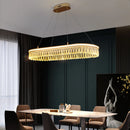 Axyaa Modern Crystal LED Chandelier for Living Dining Room Decor