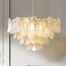 Modern Glass Chandeliers LED Hanging Lamps for Villa Staircase Lighting by Axyaa