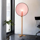 Axyaa Circular Fabric LED Floor Lamp for Modern Indoor Lighting