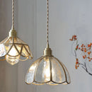 Axyaa Copper Glass LED Pendant Lights: Vintage Nordic Style Hanging Lamp
