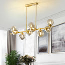 Axyaa Mid Century Linear Chandelier for Dining, Kitchen, Living Room