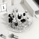 Axyaa Rotating Cosmetic Storage Organizer Shelf - 360 Transparent Rack for Bathroom and Kitchen