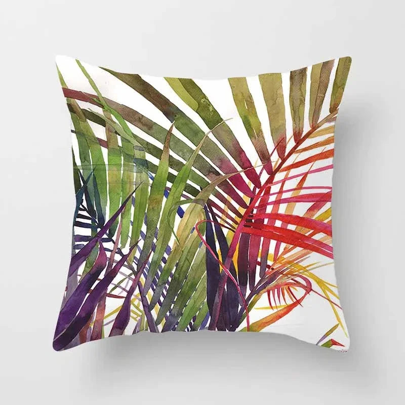 Axyaa Tropical Leaf Cactus Monstera Cushion Cover 45*45cm - Decorative Pillowcase