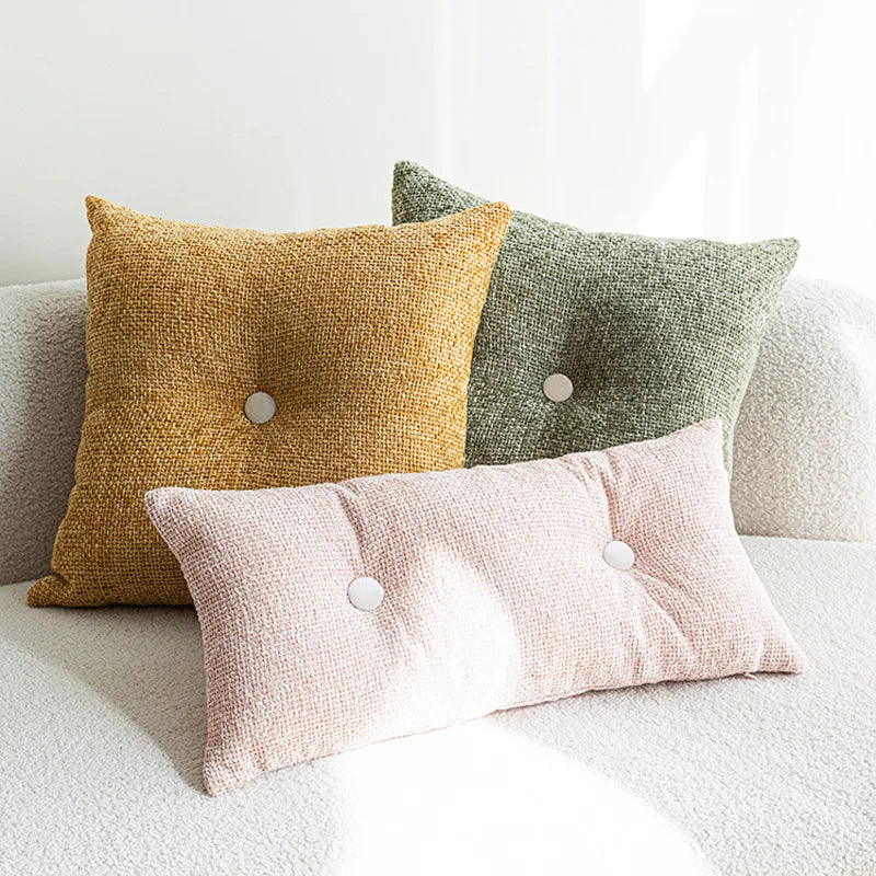 Axyaa Tufted Solid Sofa Cushion Bed Rest Accent Pillow for Living Room Bedroom