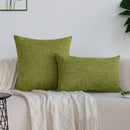Axyaa Summer Green Cushion Cover - Soft Breathable Decorative Pillowcase