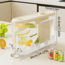 Axyaa 4L Beverage Dispenser with Faucet, Large Capacity Plastic Water Kettle