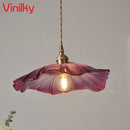 Axyaa Brass Glass Pendant Lights - Nordic Minimalist Japanese Style Chandelier for Home and Restaurant