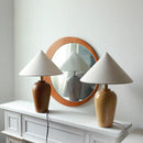 Axyaa Solid Wood Fabric Desk Lamp: Antique Wabi Sabi Style for Bedroom & Living Room