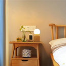 Axya Solid Wood Table Lamp LED Glass Shade Night Light Bedroom Living Room Fixture