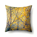 Axyaa Yellow Plant Landscape Print Decorative Cushion Cover 45X45CM