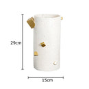Geometric Resin Vase for Artificial Flowers by Axyaa: Modern Table Decoration