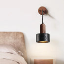 Axyaa Black Travertine Stone LED Wall Lamps for Home Interior Lighting