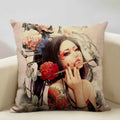 Axyaa Classic Japanese Lady Cushion Cover 45x45cm Home Decor Pillowcase