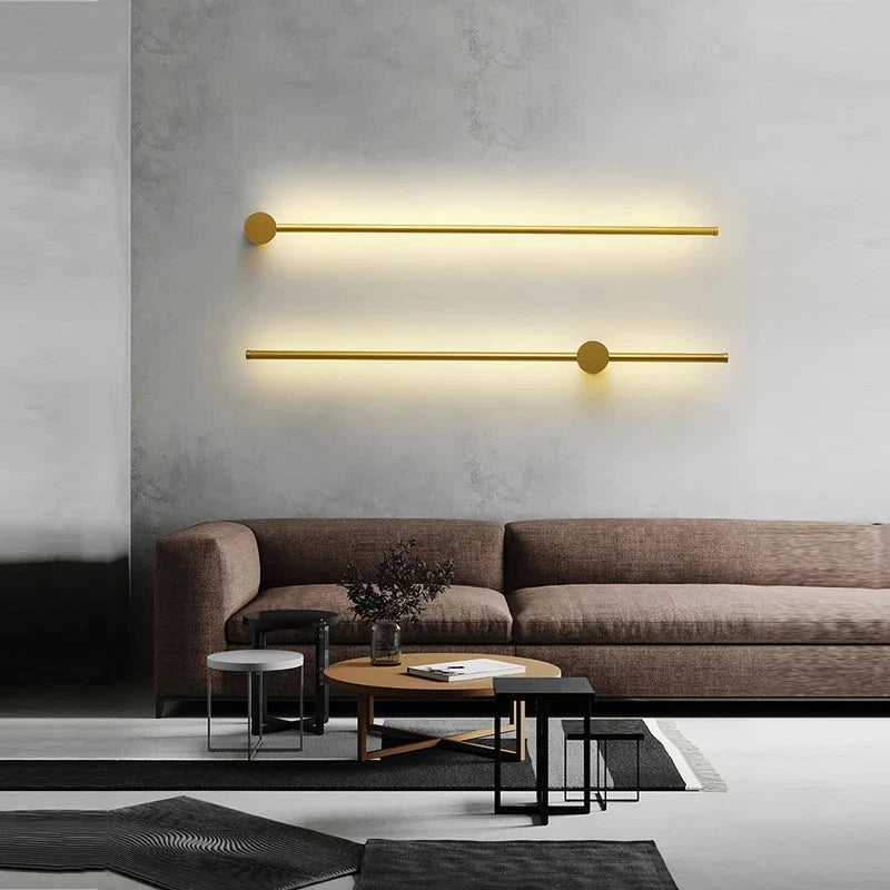 Axyaa Modern LED Wall Lamp for Home Decor - Gold Black