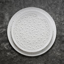 Axyaa Ceramic Bead Dot Dessert Pasta Sushi Plates: Restaurant Molecular Cuisine Specialty