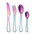 Axyaa Stainless Steel Hollow Handle Dinnerware Set - Knife Fork Spoon Flatware