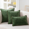 Luxury Chenille Velvet Cushion Cover for Elegant Living Room Decor by Axyaa
