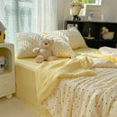 Axyaa Cloud-Feeling Double-Layer Yarn Summer Quilt 4-Piece Set - Soft & Small Fresh