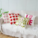 Axyaa Velvet Jacquard Embroidery Pillow Covers for Sofa Throw Headboard Decor