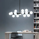 Axyaa Milky Glass Chandelier Lights Gold Black G9 Holder Scandinavian Design Lamp