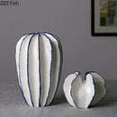 Axyaa Carambola Ceramic Vase: Decorative Porcelain Floral Arrangement for Living Room
