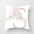 Axyaa Sweet Pink Alphabet Pillowcase for Home Decor