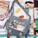 Kawaii Itabag for Dolls by Axyaa: Large Nylon School Tote & Crossbody Bag