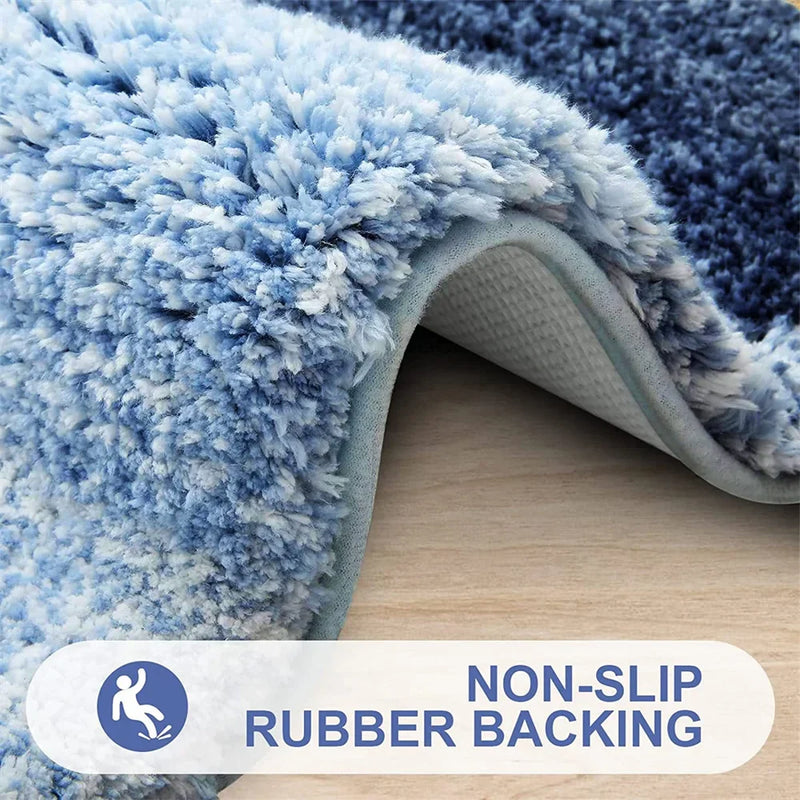 Luxury Microfiber Bath Mat by Axyaa - Soft, Non-Slip, Super Absorbent Stone Rug