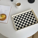 Axyaa Checkerboard Lattice Acrylic Ornament Storage Tray Decoration Base