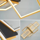 Axyaa Modern LED Ceiling Light in Gold/Black for Living Room, Bedroom, Kitchen