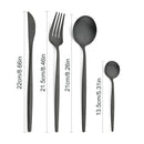 Axyaa 6-Piece Matte Dinner Knife Set Stainless Steel Cutlery Gold Silverware