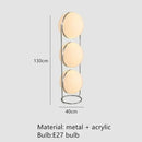 Axyaa LED Chrome Metal Floor Lamp with White Acrylic Ball - Modern Living Room & Hotel Lighting