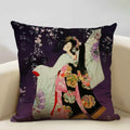Axyaa Classic Japanese Lady Cushion Cover 45x45cm Home Decor Pillowcase