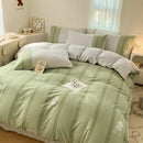 Axyaa Small Fresh 6D Printed Cotton Bedding Set - 4 Pieces