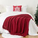 Axyaa Knitted Throw Blanket for Couch - Soft & Thick Decorative Sofa Blanket