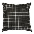 Axyaa Geometric Square Checked Pillowcase – Black and White Stripe Cushion Cover