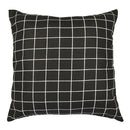 Axyaa Geometric Square Checked Pillowcase – Black and White Stripe Cushion Cover