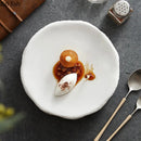 Axya Stone Pattern Ceramic Double Layer Plate for Dessert & Sushi