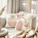 Geometric Leaf Pattern Pillow Cover for Bohemian Home Decor - Axyaa