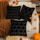 Axyaa Black Plush Pillowcase: Halloween Festival Sofa Throw Pillow Cover
