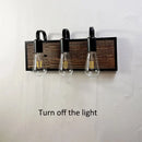 Axyaa Retro Wooden Wall Lamp for Bedroom and Bar, Creative Iron Wall Light