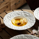 Axyaa Ceramic Dinner Plates & Soup Basin Set for Molecular Cuisine & Home Kitchen Elegance